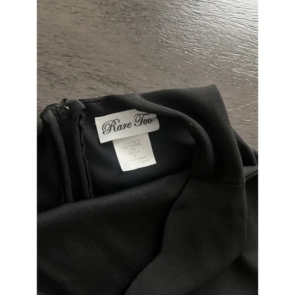 Rare Tour Girls Dress Size 14 STRECH Black Festive Holiday Christmas Dress - Picture 3 of 5